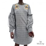 Robe grise carreaux