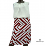 Corsage Blanc jupe rouge