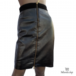 Jupe noir effet cuire