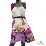 Robe fleurie blanche multi couleurs