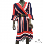 Robe rayée croisée